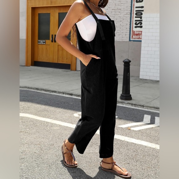 Boutique | black jumpsuit overalls - Picture 2 of 5